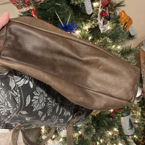 Floral Patterned Black and Brown Myra  Bag - Picture 9 of 10